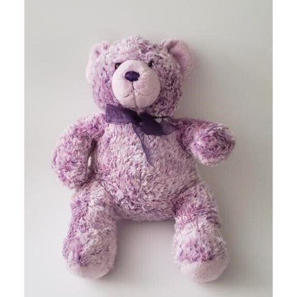 Build A Bear 15in Purple Pink Silk Soft Bean Bag paw butt Plush Animal Bear - Picture 10 of 10
